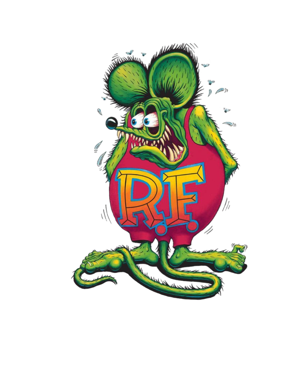 Rat Fink Cartoon green rat